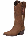 Women's Brown Suede Snip Toe Cowgirl Boot | Bota Vaquera Café