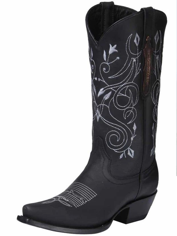 Women's Black Snip Toe Cowgirl Boot | Bota Vaquera