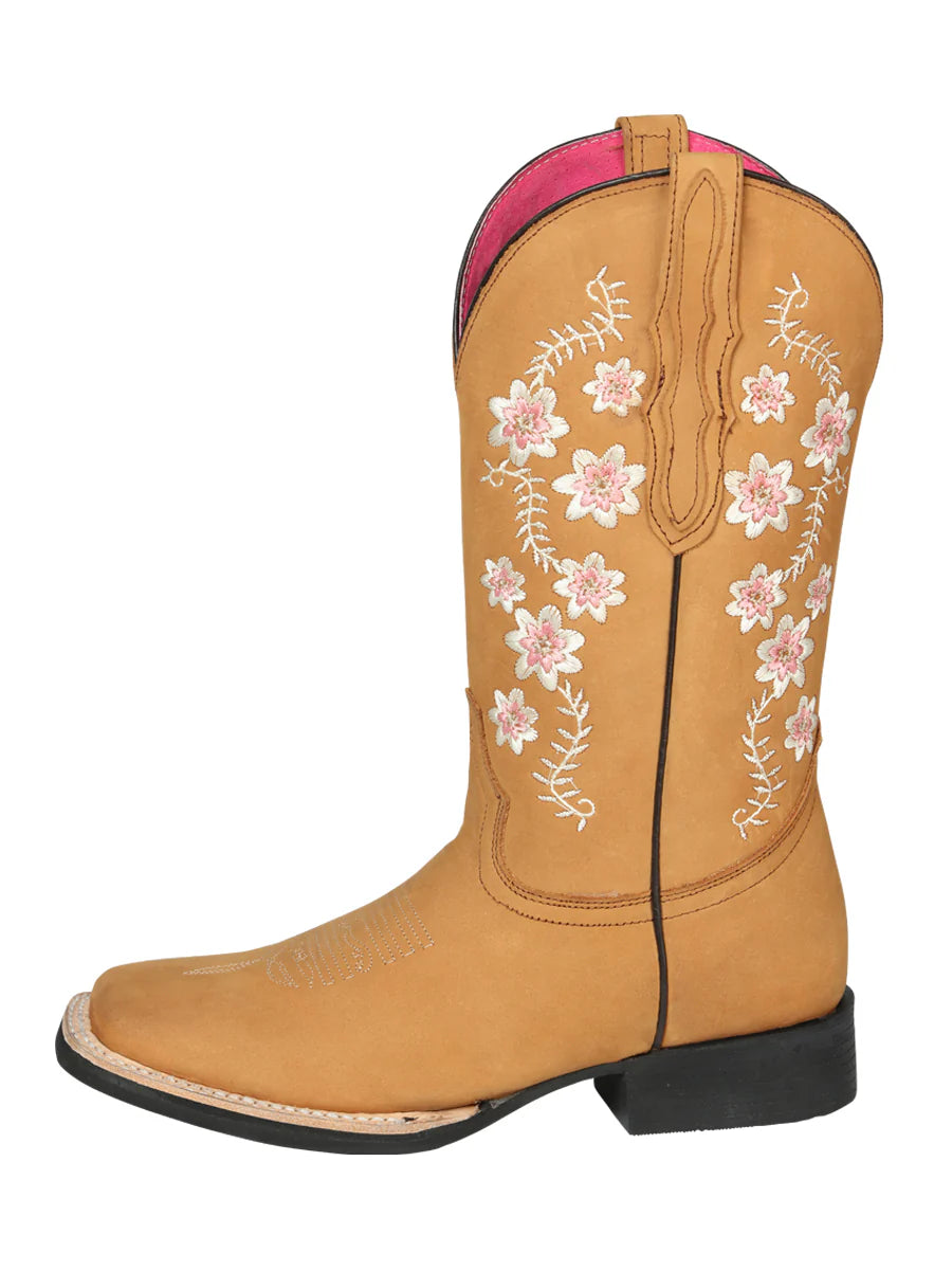 Women's Floral Embroidered Cowgirl Boot | Bota Vaquera con Bordado de Flores