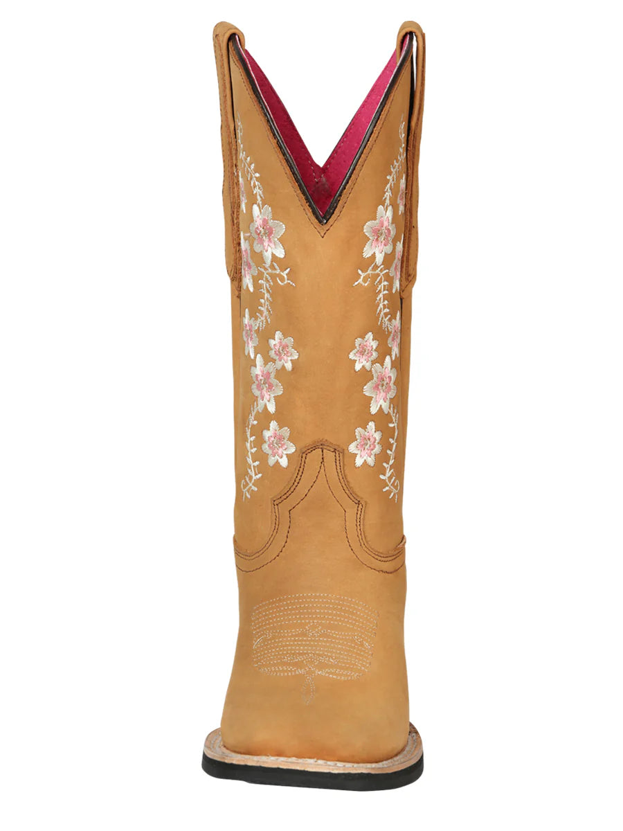 Women's Floral Embroidered Cowgirl Boot | Bota Vaquera con Bordado de Flores