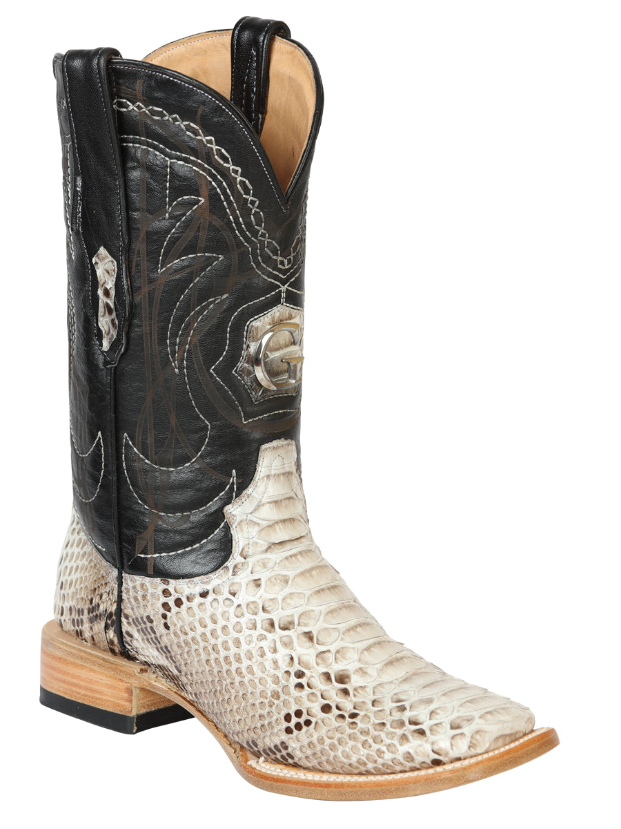 Men's Exotic Python Leather Western Cowboy Boots