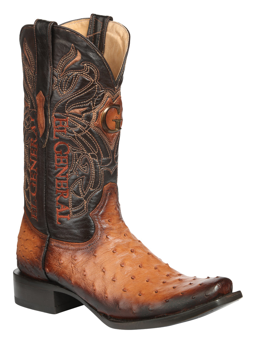 Men's Exotic Ostrich Avestruz Leather Cowboy Boot