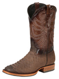 Men's Brown Python Print Western Cowboy Boot