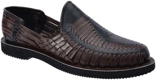 Mens Leather Authentic Mexican Huarache Sandal Closed Toe, Zapato Artesanal Mocasin hecho a mano