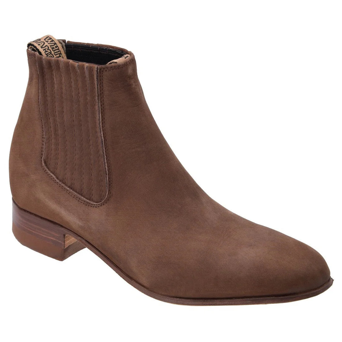 Men's Nubuck Charro Ankle Boots – Handcrafted Mexican Chelsea-Style Western Boots