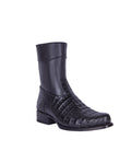 Men's Exotic Black Caiman Belly Round Toe Cowboy Boots