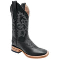 Women's Black Napa Leather Cowgirl Boots – Square Toe Western Boots Handcrafted in Mexico