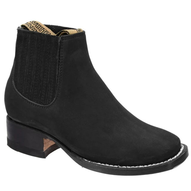 Kids Suede Square Toe Charro Cowboy Boots – Handcrafted in Mexico