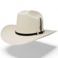 Tombstone 1000X El Fantasma Western Cowboy Hat with Feather – Stone White