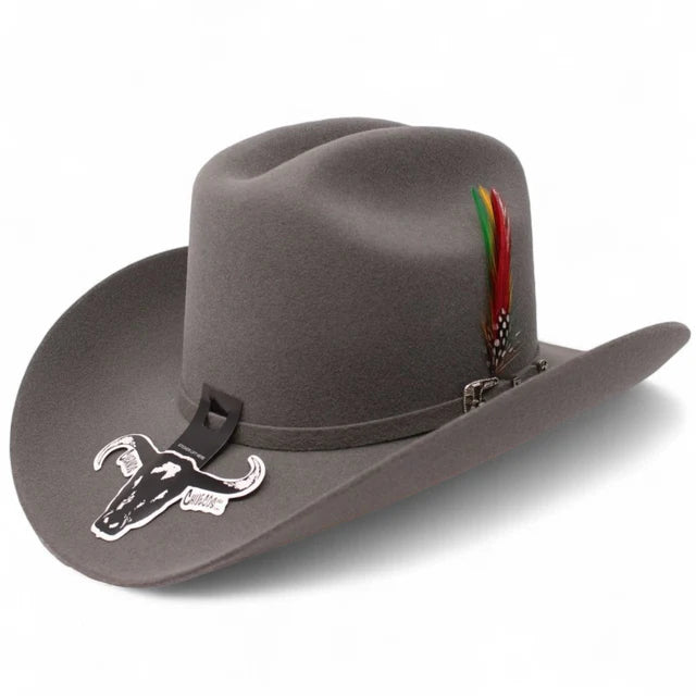 Texana 6X Cuernos Chuecos Dos Carnales – Grey Granite Wool Cowboy Hat